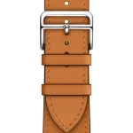 Apple Watch Uyumlu Deri Loop Kordon Turuncu